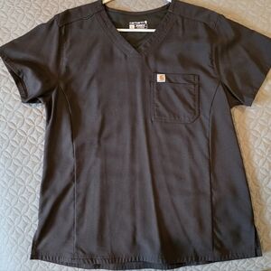 Carhartt Black Modern Fit Scrub Top, L